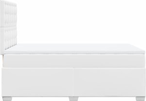 vidaXL Łóżko kontynentalne z materacem białe 120x190 cm 9