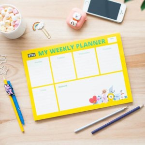 Pusheen BT21 - Planner tygodniowy 54 strony A4 2