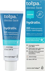 TOŁPA Dermo Face Hydrativ Hialuronowy Krem nawilżający BB SPF30 na dzień - natural beige 40 ml 1