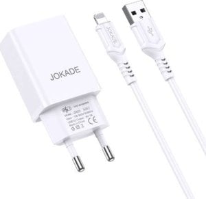 Ładowarka Kaku Ładowarka Sieciowa 5V/3A (2x USB) + Kabel 1m (USB - iPhone Lightning) Jokade Liangzi Dual Port Smart Charger Set (JB024) biały 1