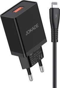 Ładowarka Hoco Ładowarka Sieciowa 5V/5A (1x USB) + Kabel 1m (USB - iPhone Lightning) Jokade Changyu Single Port Smart Charger Set (JB022) czarny 1