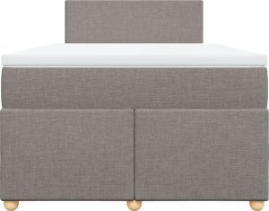 vidaXL vidaXL Łóżko kontynentalne z materacem, taupe, 120x190 cm, tkanina 6