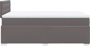 vidaXL Łóżko kontynentalne z materacem szare 120x190 cm 5