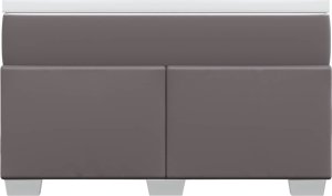 vidaXL Łóżko kontynentalne z materacem szare 120x190 cm 4