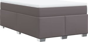 vidaXL Łóżko kontynentalne z materacem szare 120x190 cm 9