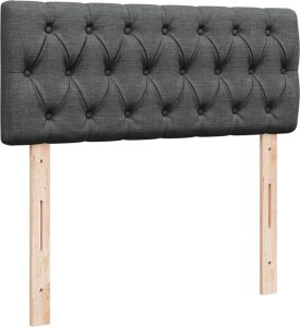 vidaXL vidaXL Łóżko kontynentalne z materacem, ciemnoszare, 120x190cm tkanina 7