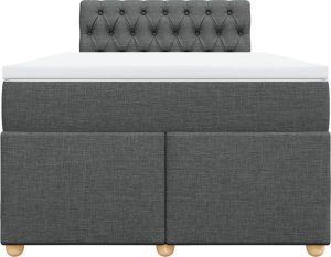 vidaXL vidaXL Łóżko kontynentalne z materacem, ciemnoszare, 120x190cm tkanina 6