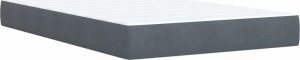 vidaXL Łóżko kontynentalne z materacem, ciemnoszare, 120x190cm aksamit 7