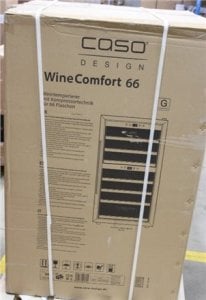 Chłodziarka do wina Caso SALE OUT. Caso WineComfort 66 Wine cooler, DAMAGEED PACKAGING, DENT ON SIDE | Caso | Wine cooler | Wine Master 66 | Energy efficiency class G | Free standing | Bottles capacity Up to 66 bottles | Cooling type Compressor technology 1