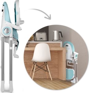 Ricokids Krzesełko do karmienia ze stolikiem, leżaczek Belo niebieskie + pałąk z zabawkami 12