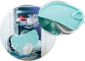 Ricokids Krzesełko do karmienia ze stolikiem, leżaczek Belo niebieskie + pałąk z zabawkami 14