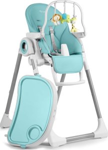 Ricokids Krzesełko do karmienia ze stolikiem, leżaczek Belo niebieskie + pałąk z zabawkami 2