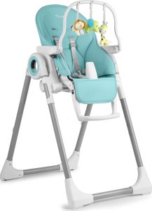 Ricokids Krzesełko do karmienia ze stolikiem, leżaczek Belo niebieskie + pałąk z zabawkami 3