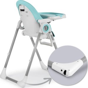 Ricokids Krzesełko do karmienia ze stolikiem, leżaczek Belo niebieskie + pałąk z zabawkami 8