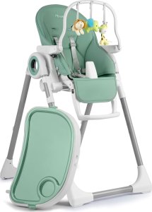 Ricokids Krzesełko do karmienia ze stolikiem, leżaczek Belo zielone + pałąk z zabawkami 2