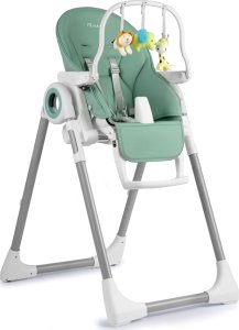 Ricokids Krzesełko do karmienia ze stolikiem, leżaczek Belo zielone + pałąk z zabawkami 3