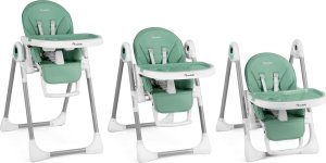 Ricokids Krzesełko do karmienia ze stolikiem, leżaczek Belo zielone + pałąk z zabawkami 10