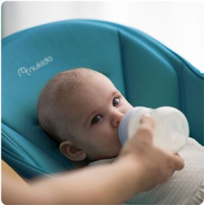 Ricokids Krzesełko do karmienia ze stolikiem, leżaczek Belo ciemno niebieskie + pałąk z zabawkami 7