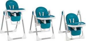 Ricokids Krzesełko do karmienia ze stolikiem, leżaczek Belo ciemno niebieskie + pałąk z zabawkami 10