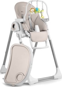 Ricokids Krzesełko do karmienia ze stolikiem, leżaczek Belo szare + pałąk z zabawkami 2