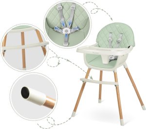 Krzesełko do karmienia Nukido Lilo miętowe 12