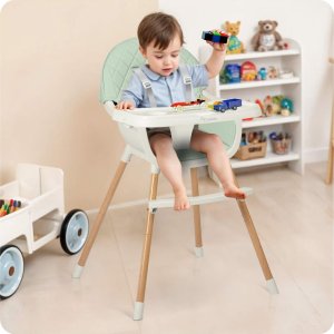 Krzesełko do karmienia Nukido Lilo miętowe 15