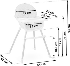 Krzesełko do karmienia Nukido Lilo miętowe 7