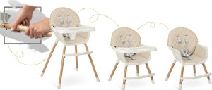 Krzesełko do karmienia Nukido Lilo beżowe 13