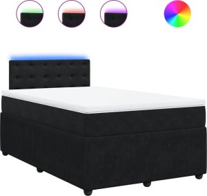 vidaXL vidaXL Łóżko kontynentalne z materacem, czarne, 120x190 cm, aksamit 2