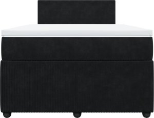 vidaXL vidaXL Łóżko kontynentalne z materacem, czarne, 120x190 cm, aksamit 5