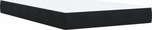 vidaXL vidaXL Łóżko kontynentalne z materacem, czarne, 120x190 cm, aksamit 10