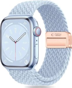 Tech-Protect Pasek do APPLE WATCH 3 / 4 / 5 / 6 / 7 / 8 / 9 / SE (38 / 40 / 41 MM) Tech-Protect Nylonmag Baby niebieskie 8