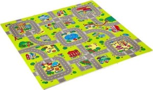 Springos MD02 MATA DZIECIĘCA PUZZLE CARS 9 ELEMENTÓW 90x90CM NILS FUN 1