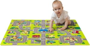 Springos MD02 MATA DZIECIĘCA PUZZLE CARS 9 ELEMENTÓW 90x90CM NILS FUN 4