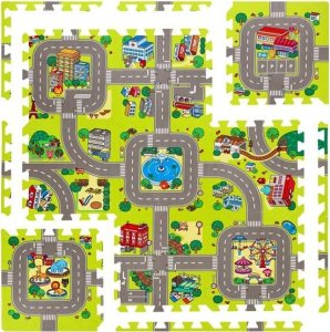 Springos MD02 MATA DZIECIĘCA PUZZLE CARS 9 ELEMENTÓW 90x90CM NILS FUN 8