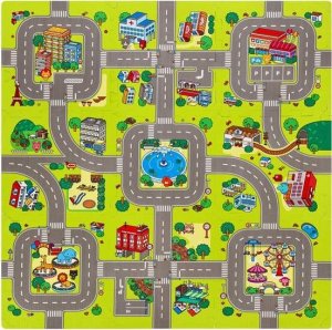 Springos MD02 MATA DZIECIĘCA PUZZLE CARS 9 ELEMENTÓW 90x90CM NILS FUN 10