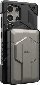 Powerbank Baseus UAG Rugged 10K - powerbank 10000 mAh z podstawką, ładowanie bezprzewodowe 10W, kompatybilny z MagSafe, kabel w zestawie (black/titanium) 2