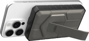 Powerbank Baseus UAG Rugged 10K - powerbank 10000 mAh z podstawką, ładowanie bezprzewodowe 10W, kompatybilny z MagSafe, kabel w zestawie (black/titanium) 3