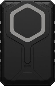 Powerbank Baseus UAG Rugged 10K - powerbank 10000 mAh z podstawką, ładowanie bezprzewodowe 10W, kompatybilny z MagSafe, kabel w zestawie (black/titanium) 5