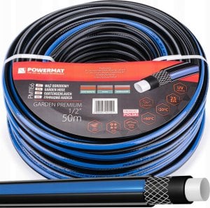 Powermat Wąż ogrodowy do wody 1/2'' 50m 4 warstwowy 25 bar Powermat GARDEN PREMIUM 1/2" 50m 1