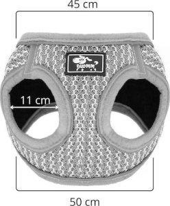 Springos Komplet szelki bezuciskowe dla psa, kota L 14-20 kg + smycz 150 cm szara UNIWERSALNY 13