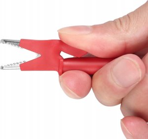 Rosfix KABEL POMIAROWY KABLE PRZEWODY KROKODYLKI KROKODYLEK 10A 1000V 1M CZERWONE 4
