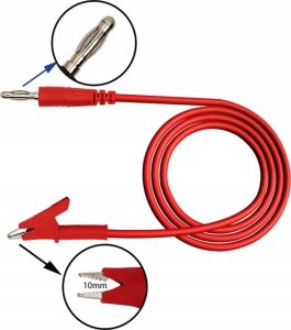 Rosfix KOMPLET KABEL POMIAROWY KABLE PRZEWÓD KROKODYLKI KROKODYLEK 100CM 1000V 15A 2