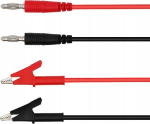 Rosfix KOMPLET KABEL POMIAROWY KABLE PRZEWÓD KROKODYLKI KROKODYLEK 100CM 1000V 15A 7