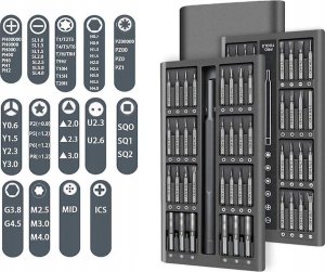 Rosfix ZESTAW ŚRUBOKRĘTÓW NARZĘDZI PRECYZYJNYCH WKRĘTAKÓW TORX METALOWE ETUI 63W1 2