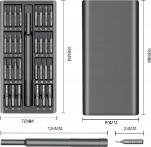 Rosfix ZESTAW ŚRUBOKRĘTÓW NARZĘDZI PRECYZYJNYCH WKRĘTAKÓW TORX METALOWE ETUI 63W1 3