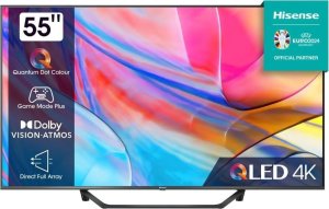 Telewizor Hisense Telewizor Hisense 55A72KQ 55" QLED 4K UHD 60Hz HDR Smart TV BT Wi-Fi DVB-T2 1