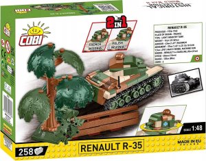 Cobi COBI 2719 Historical Collection WWII Francuski lekki czołg piechoty Renault R-35 258 klocków 5