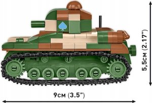 Cobi COBI 2719 Historical Collection WWII Francuski lekki czołg piechoty Renault R-35 258 klocków 9