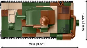 Cobi COBI 2719 Historical Collection WWII Francuski lekki czołg piechoty Renault R-35 258 klocków 10